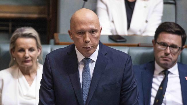 CANBERRA, AUSTRALIA NewsWire Photos OCTOBER 27, 2022:Opposition Leader Peter Dutton delivered his budget reply speech in the House of Representatives in Parliament House in Canberra.Picture: NCA NewsWire / Gary Ramage