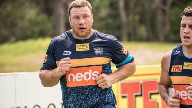 Boyd during Gold Coast Titans pre-season training. 