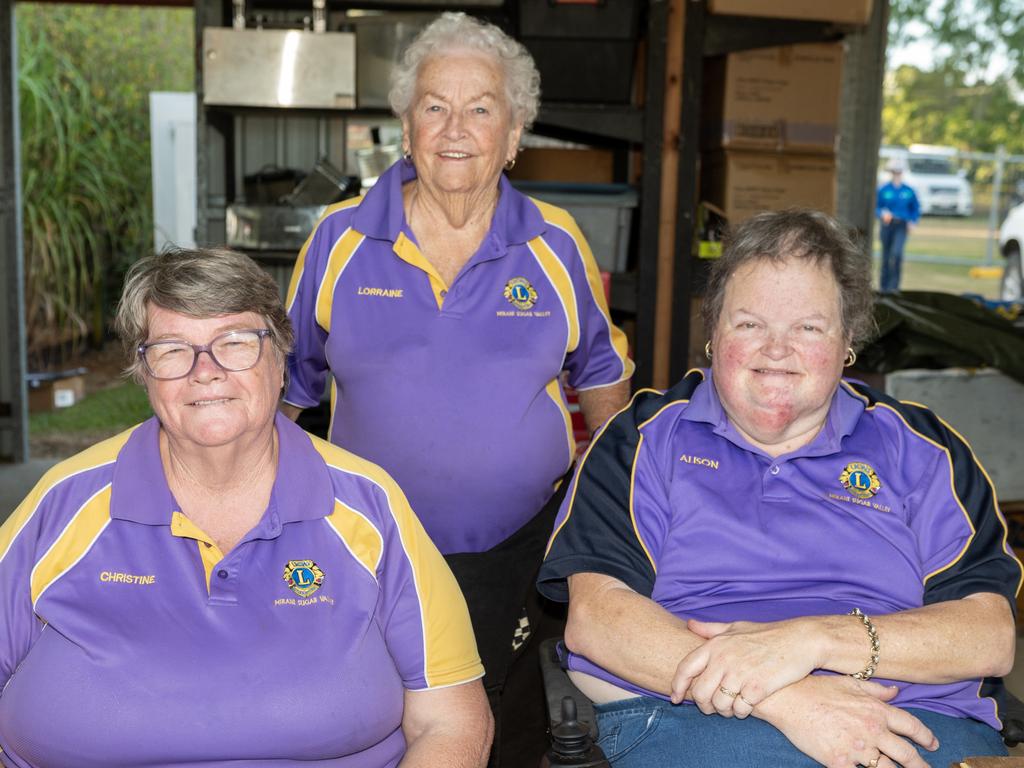 Christine Hardwick, Lorraine Hansen and Alison Bush at Gargett Rodeo Saturday 3 June 2023 Picture: Michaela Harlow