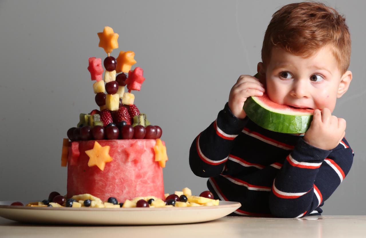 healthy fruit birthday cake
