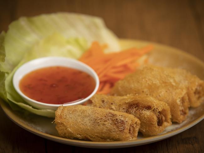 Banhmi Bites’ crunchy and delicious fresh Vietnamese spring rolls. Picture: Chris Kidd