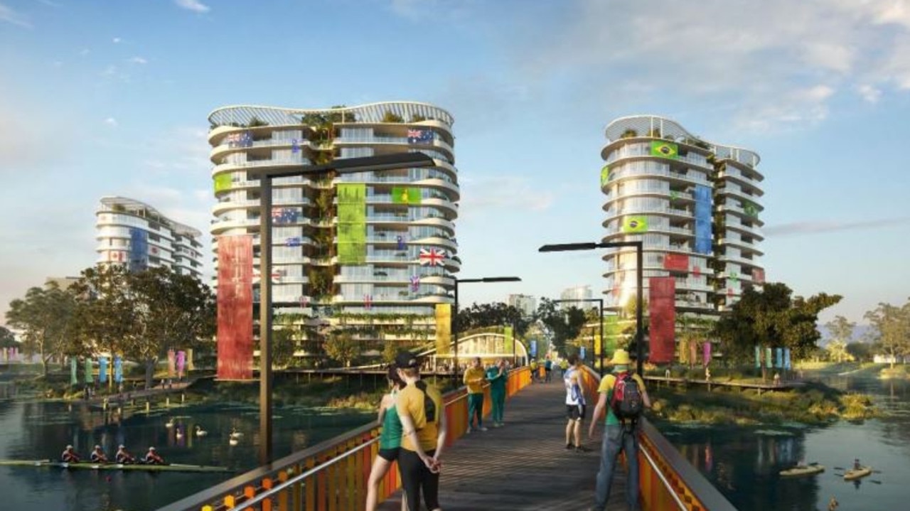 A new view of what a proposed 2032 Olympic and Paralympic Athletes Village will look like at Robina.