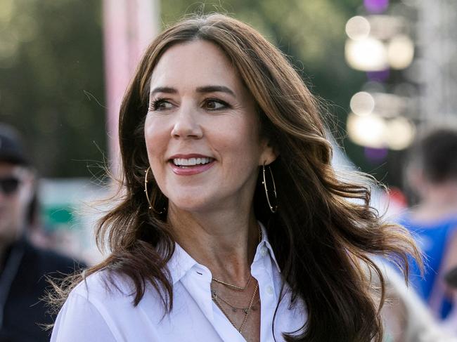 Crown Princess Mary of Denmark is pictured during the WorldPride parade in Copenhagen, Denmark, on August 21, 2021. (Photo by Olafur Steinar Gestsson / Ritzau Scanpix / AFP) / Denmark OUT