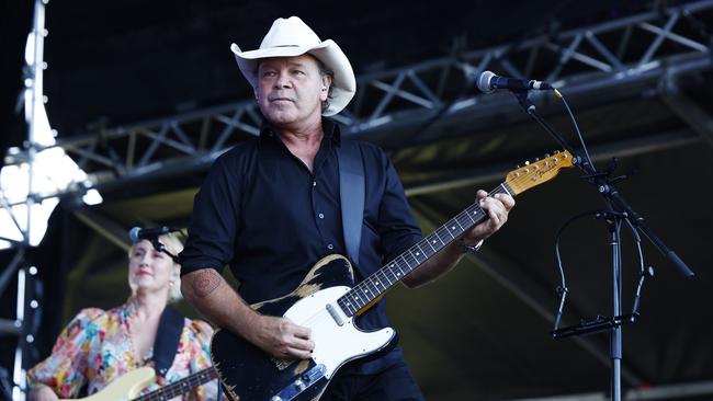 Troy Cassar-Daley performs at the Red Hot Summer music festival, held at the Cairns Showgrounds. Picture: Brendan Radke