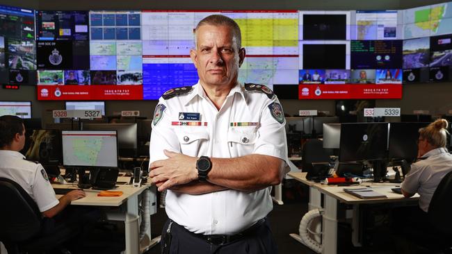 Rural Fire Service Commissioner Rob Rogers at RFS headquarters at Sydney Olympic Park. Picture: Tim Hunter