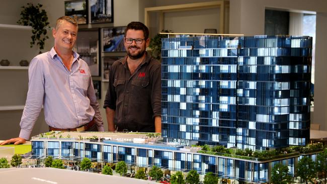 Project Managers Jason Whiteside and Glen Jones from LDI Constructions - the civil construction company wound up in October. PICTURE: STEWART MCLEAN