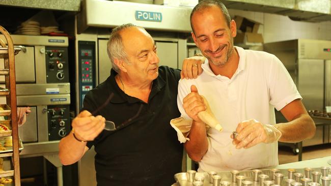 John Colacicco and pastry chef Claudio Ponzio in the kitchen at San Valentino.