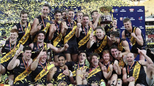 SANFL - GRAND FINAL  22/09/19 - Port Adelaide v Glenelg at Adelaide Oval. Glenelg 2019 Premiership champions. Picture SARAH REED