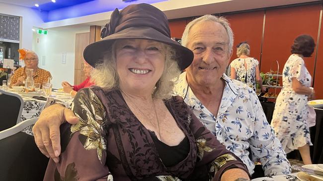 Ed Begurnik and Karen Ross at the Carriers Arms Hotel Melbourne Cup luncheon.