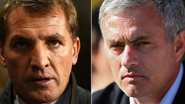 Brendan Rodgers’ (left) Liverpool side can wrap up the title with a match to spare if results go their way on Sunday, but what kind of Chelsea team will Jose Mourinho (right) field?