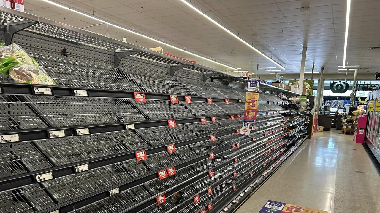 Bread stocks at Lismore Woolworths. Picture: Glenno Hargs