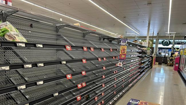 Bread stocks at Lismore Woolworths. Picture: Glenno Hargs