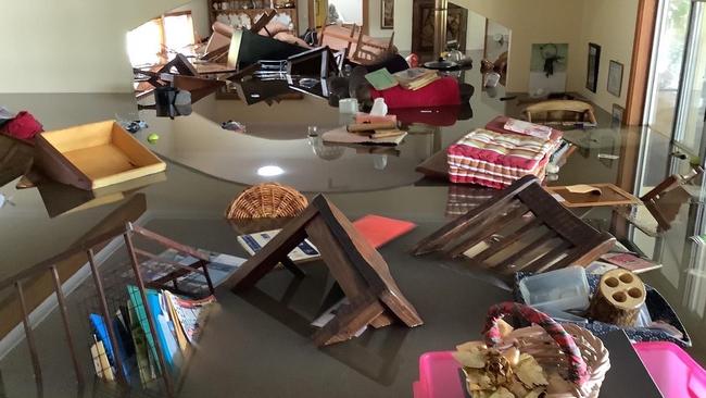 Inside the home of Broadwater pensioners Betty and Geoff Archer who lost everything in the February and March floods of 2022.