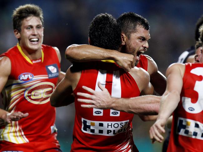 Karmichael Hunt celebrates