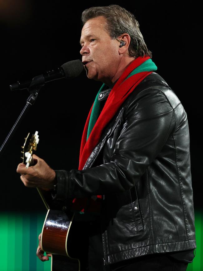 Troy Cassar-Daley performs before the round nine NRL match between South Sydney Rabbitohs and Penrith Panthers at Accor Stadium on May 02, 2024. Picture: Getty Images