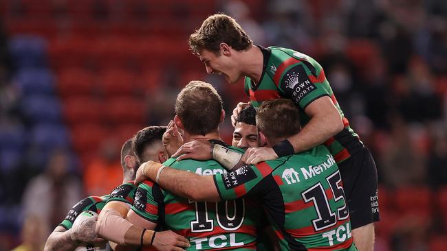 The Rabbitohs started slow, but then scored 42 straight points for a commanding win. Picture: Getty Images.