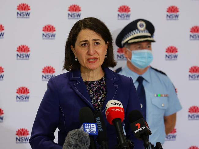 Premier Gladys Berejiklian continued to urge NSW residents to come forward and get their jab.. Picture: Gaye Gerard