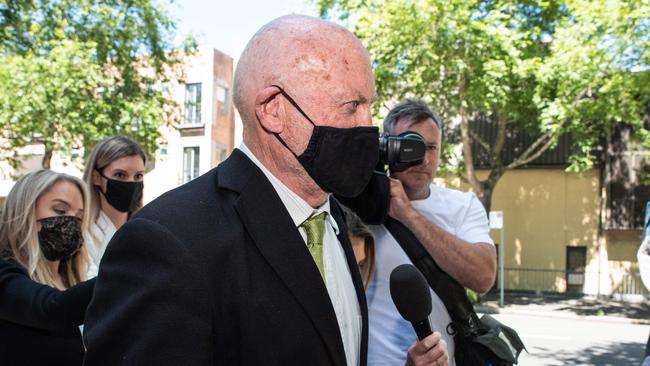 Ian Macdonald (centre) arrives at the NSW Supreme Court in Darlinghurst on Thursday. Picture: NCA NewsWire / Flavio Brancaleone