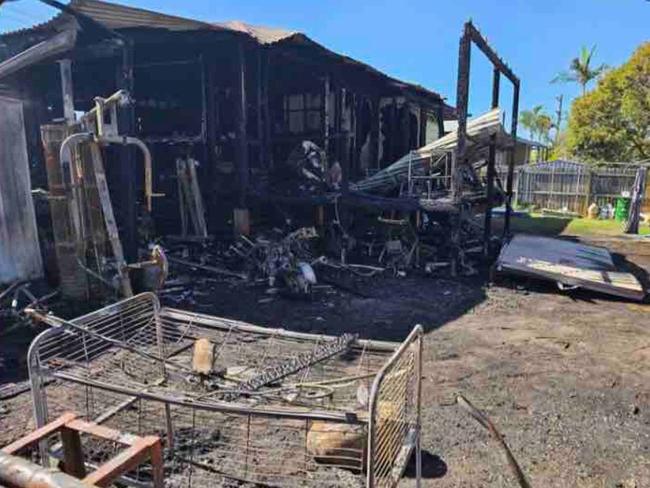 The house fire in Walker St, Maryborough.