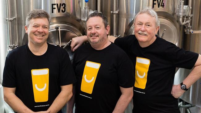 Founder David Jackson, creative genius Matt Johnston and head brewer Bruce Peachey.