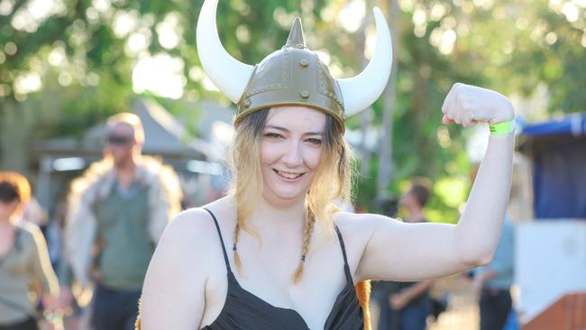 Sarah Meldrum at the annual Dinah Beach Yacht Club Viking Funeral. Picture: Glenn Campbell