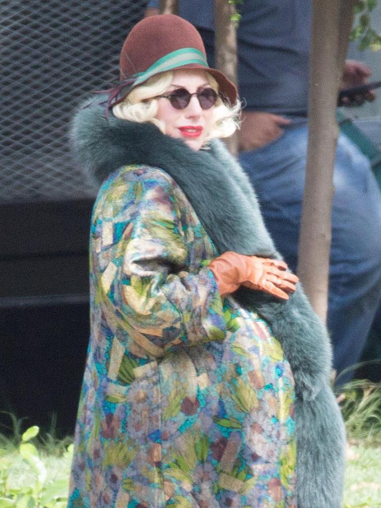 Lady Gaga on set of ‘American Horror Story: Hotel’ in Los Angeles, California. Picture: Backgrid