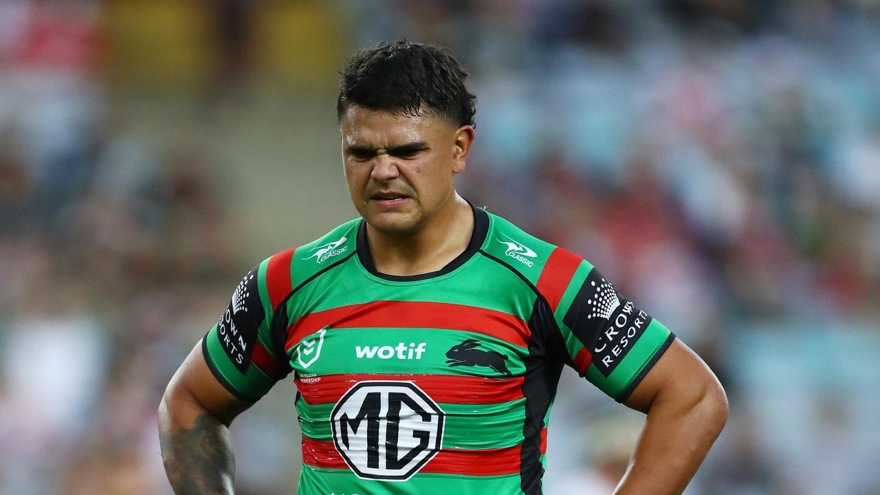 Latrell Mitchell walks off the field injured. He is set to miss eight weeks. (Photo by Mark Metcalfe/Getty Images)