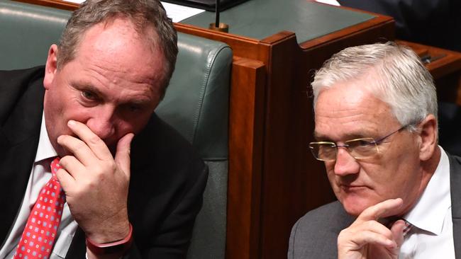 Barnaby Joyce and Damian Drum can get reacquainted on the backbench. Picture: AAP