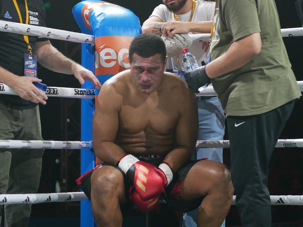 Nepote Dawadawa at the Battle of the Reef fight night at the Townsville Entertainment and Convention centre, October 7 2023. Picture: Blair Jackson.