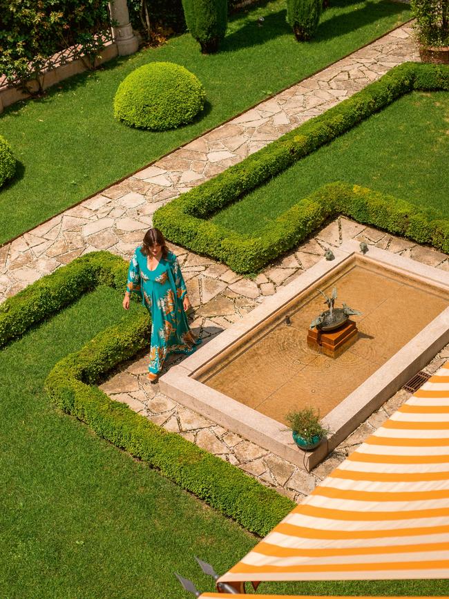 The villa’s manicured gardens offer endless inspiration for the Italian hotelier. Picture: Ricky Monti