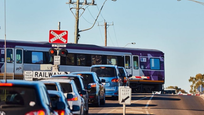 The level crossing at Coburns Rd in Melton. Picture: Victorian government.