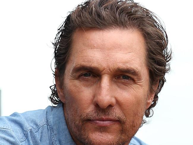 Hollywood superstar Matthew McConaughey is in Sydney as Wild Turkey ambassador and to promote an eco project where he has helped design a tiny 'green' cabin to help raise funds for wilderness protection. It is part of the brand's 'With Thanks' campaign. Picture: Brett Costello