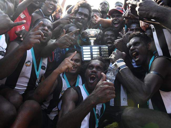 Muluwurri Magpies won the 2021-22 Tiwi Islands Football League grand final. Picture: (A) manda Parkinson