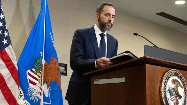 Special counsel Jack Smith speaks to the media about Donald Trump’s indictment. Picture: AFP.