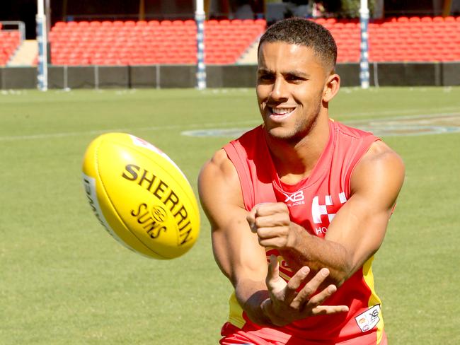 Gold Coast Suns player Touk Miller at Metricon Stadium. Picture: Mike Batterham