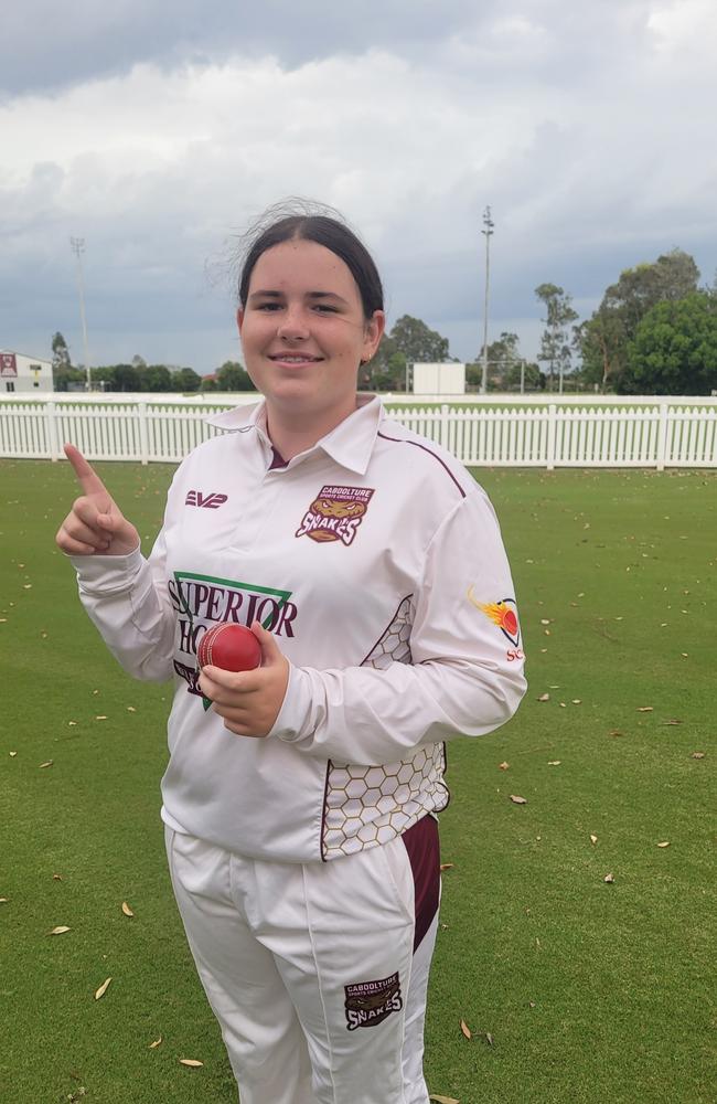 Caboolture junior cricket Kaylee Stuart.