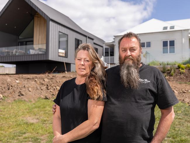 Couple Kevin and Andrea Griffin won a $4m Gisborne property through Adrian Portelli's business LMCT+. Picture: Jason Edwards