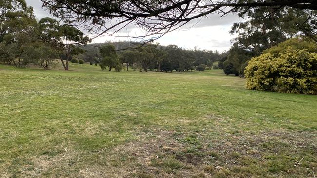 Rosny Golf Course, now a parkland, has 14.3 hectares of open space to potentially build the Tasmanian AFL team's high performance centre. Picture James Bresnehan