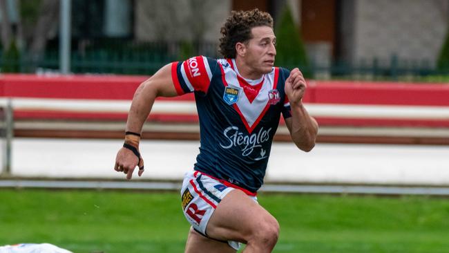 Former Wallabies Star and Paris Olympian Mark Nawaqanitawase playing his first game for the roosters against bulldogs in the NSW Cup Picture Thomas Lisson