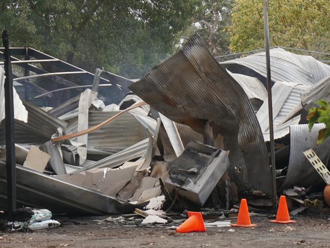 A Potts Road house has been destroyed in a suspicious fireovernight at Lucindale in the South East. Picture: Jessica Ball