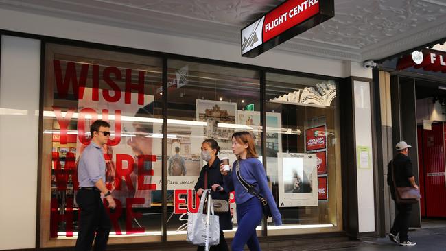 Flight Centre has already aid it plans to close 250 stores in Australia. Picture: Britta Campoin.