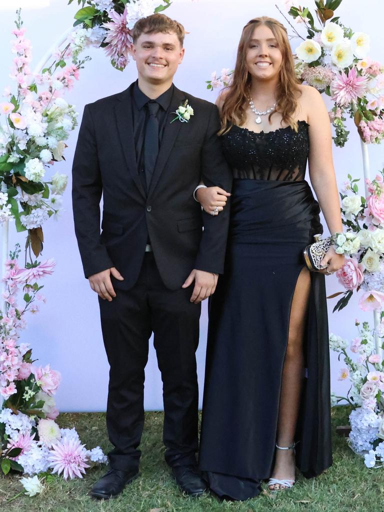 Rianna with formal partner at the 2024 St Ursula's College formal.