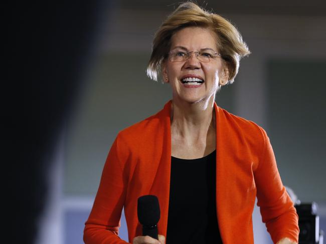 Democratic presidential candidate Sen. Elizabeth Warren: Facebook ‘too powerful’. Picture: AP