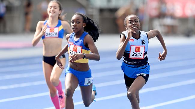 Lana Bozic from Sutherland during the 100m U9 final.