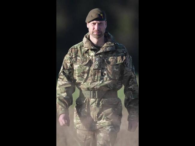 Bearded Prince William joins battalion for military exercises