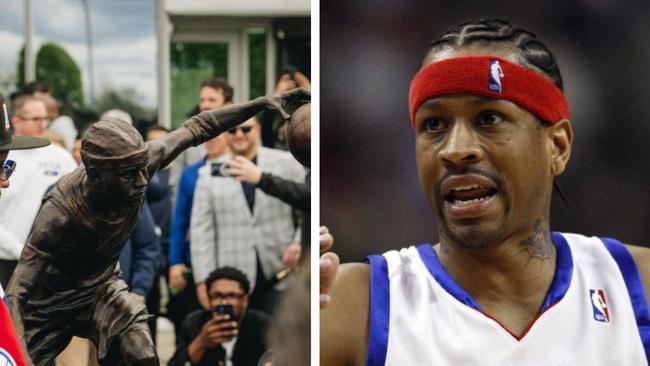 Fans have roasted the Allen Iverson trophy. Photo: Getty Images and Instagram