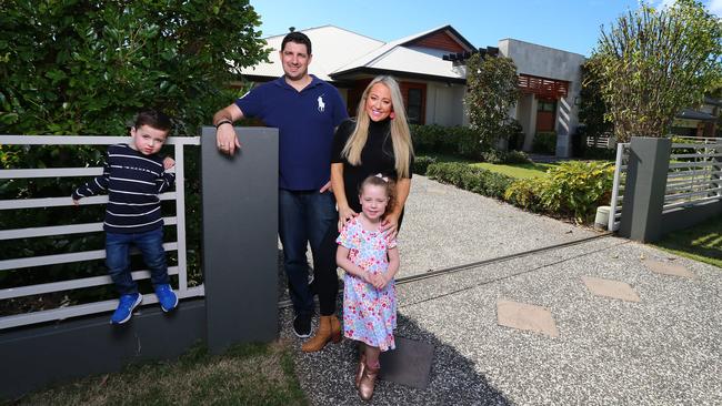 The Schlegel family has upgraded to a dream home in Manly West. Picture: David Clark