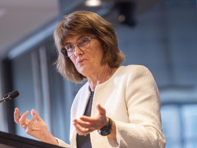 SYDNEY, AUSTRALIA. NewsWire Photos.December 10, 2024.RBA Governor, Michele Bullock holds a media conference discussing the Reserve Bank of AustraliaÃs monetary policy decision.Picture: NewsWire / Jeremy Piper