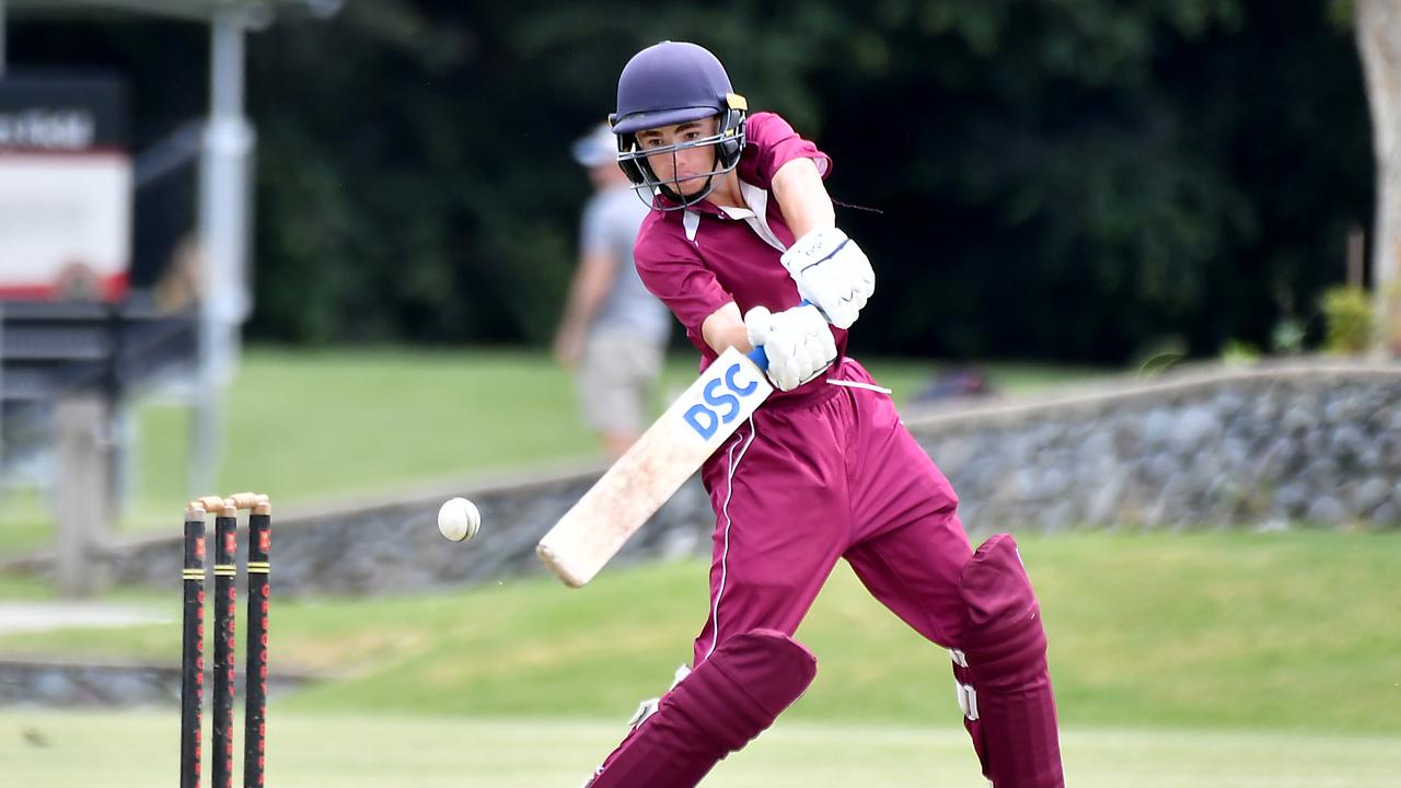 Ipswich batsman Oscar Dioth GPS First XI cricket between Terrace and Ipswich Grammar School Saturday February 1, 2025. Picture, John Gass