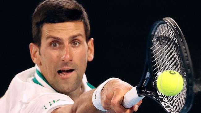 Djokovic’s exemption has sparked plenty of reaction from the tennis world. (Photo by David Gray / AFP)